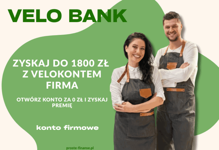 🎯do 1800 zł dla Twojej firmy od VeloBank!